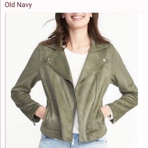 Old Navy Faux Suede Moto Jacket, Size XS